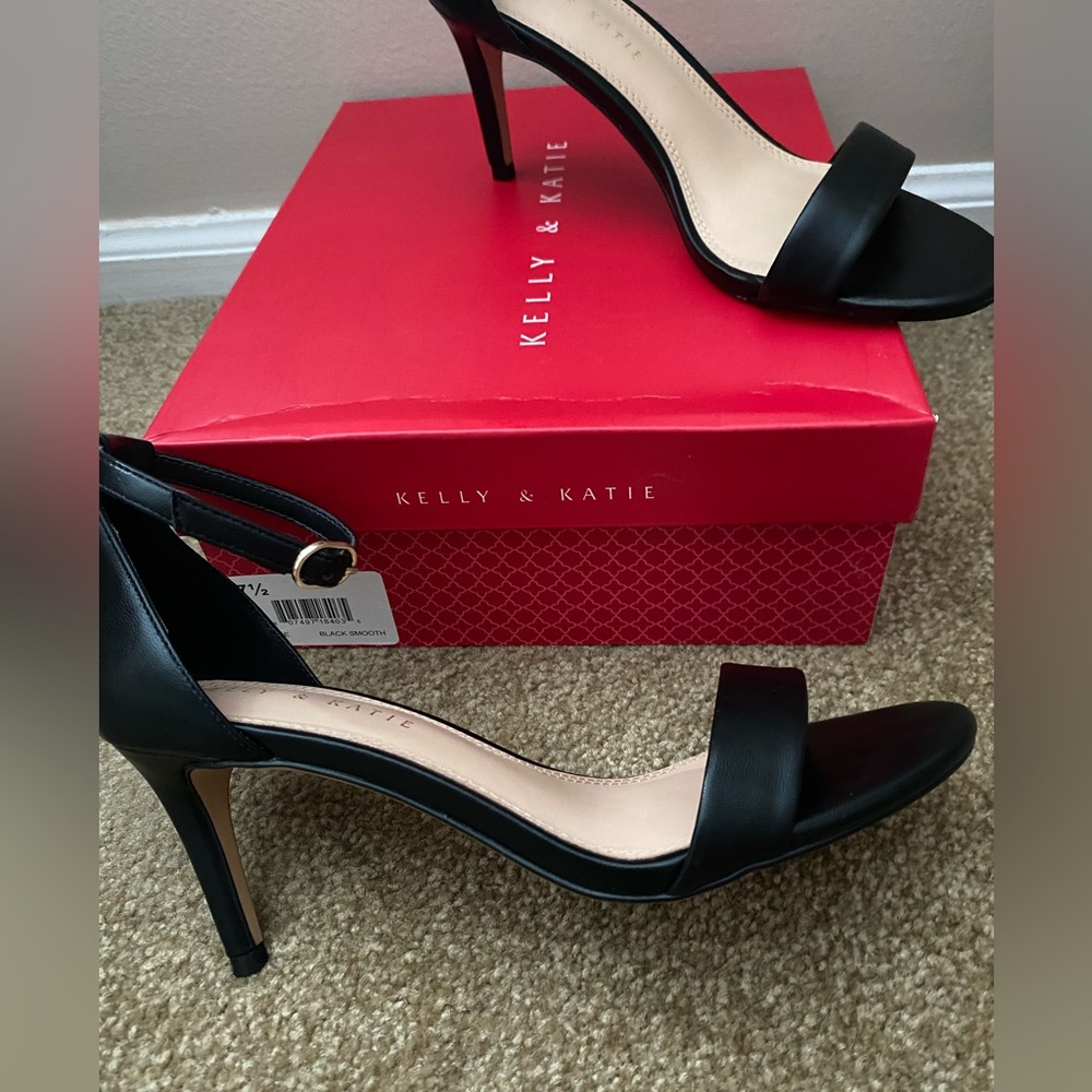 Women’s Kelly & Katie Black Dress Heels / Sandals Size 7.5M - Picture 7 of 9